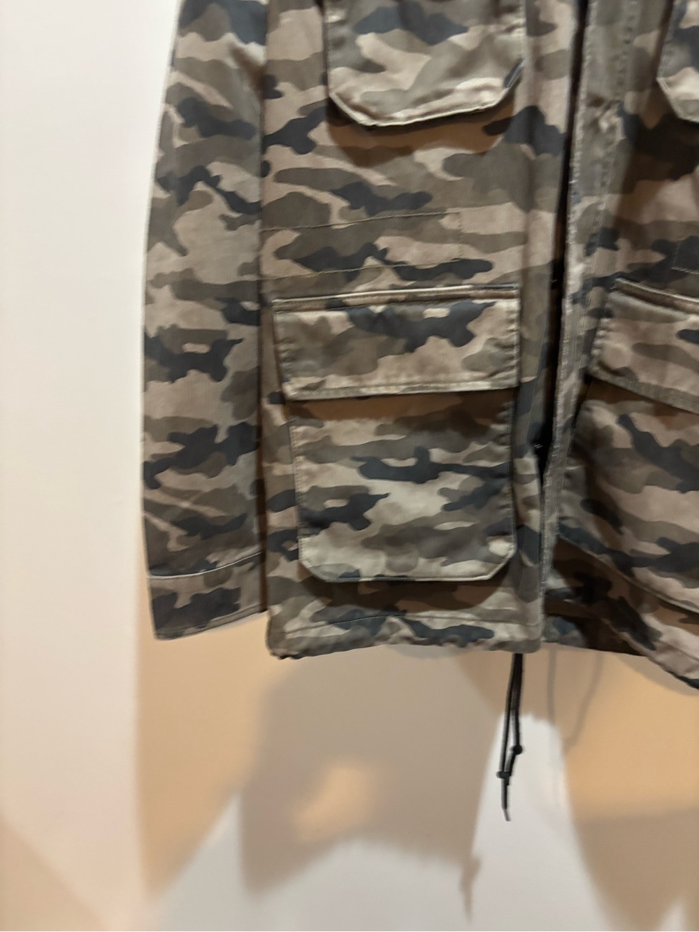 H&M Men's Camouflage Field Jacket with Grey Hood NWT Deadstock Y2K - Picture 7 of 14